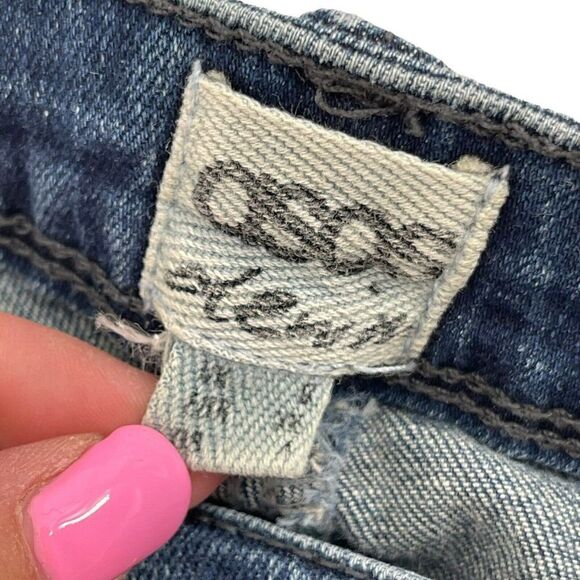 ASOS Blue Jeans Distressed Skinny Womens Size 4 Stretch Fit Casual Denim Pants - Picture 4 of 5